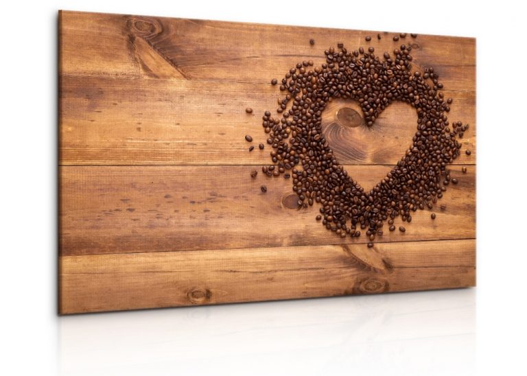 Obraz zrnka kávy ve tvaru srdce Obraz zrnka kávy ve tvaru srdce