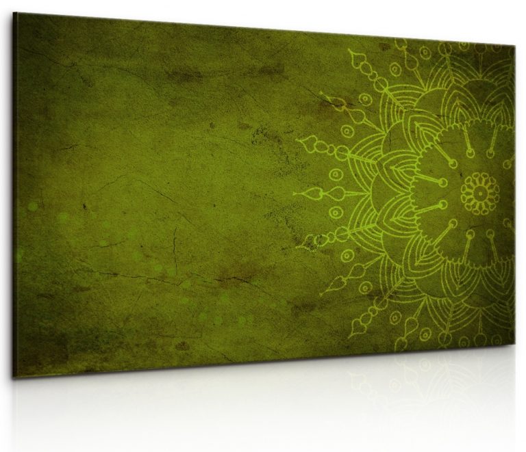 Obraz Kamenná zelená mandala Obraz Kamenná zelená mandala