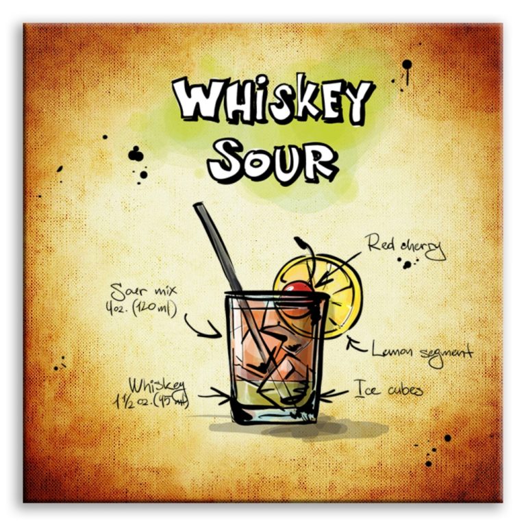 Obraz cedule Whiskey Sour Obraz cedule Whiskey Sour