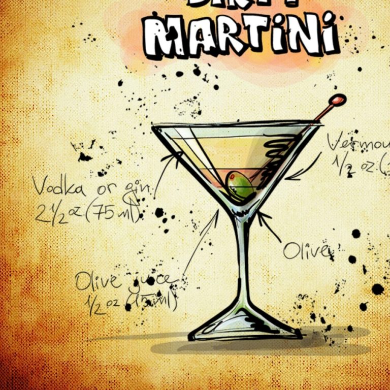 Obraz cedule Dirty Martini Obraz cedule Dirty Martini