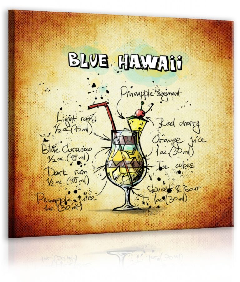 Obraz cedule Blue Hawaii Obraz cedule Blue Hawaii