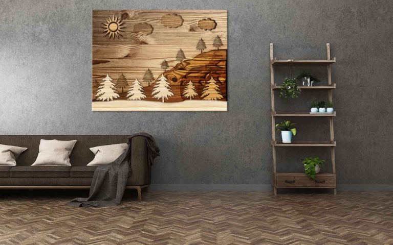 Imitace dřevěného obrazu – les Imitace dřevěného obrazu – les