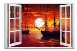 Obraz okno lodě na moři Obraz okno lodě na moři