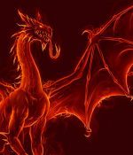 Pětidílný obraz ohnivý drak Pětidílný obraz ohnivý drak