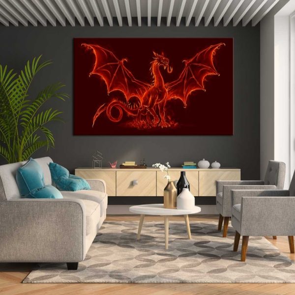 Obraz ohnivý drak Obraz ohnivý drak