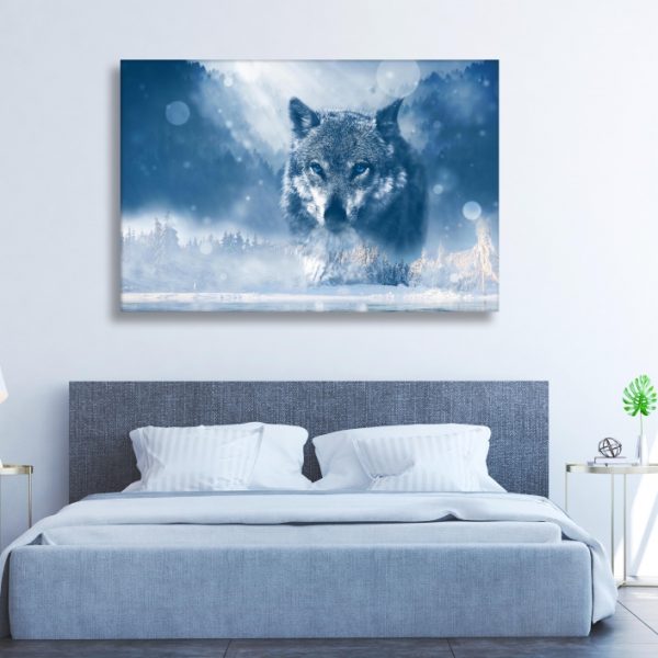 Obraz vlk v zimě Obraz vlk v zimě