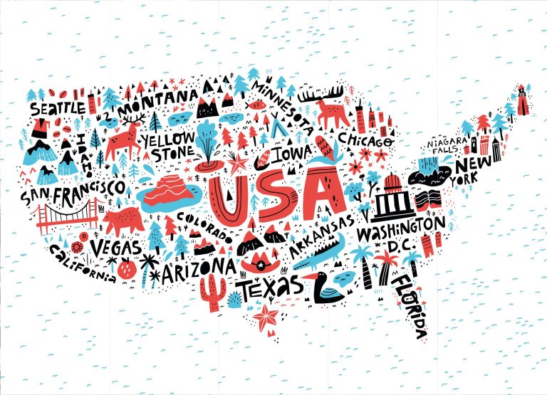 Tapeta grafická mapa USA Tapeta grafická mapa USA