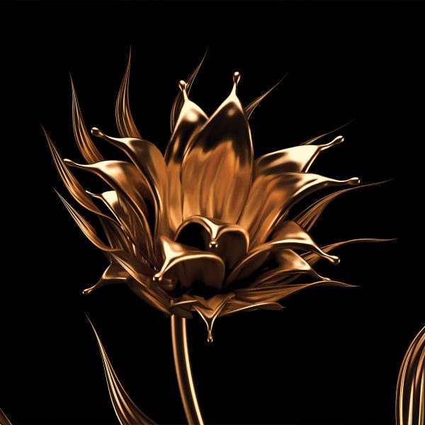 Tapeta zlatý květ Tapeta zlatý květ