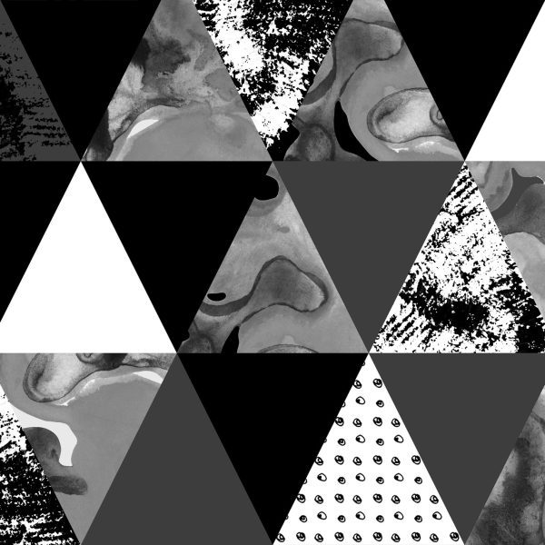 Tapeta Černobílé abstraktní trojúhelníky Tapeta Černobílé abstraktní trojúhelníky