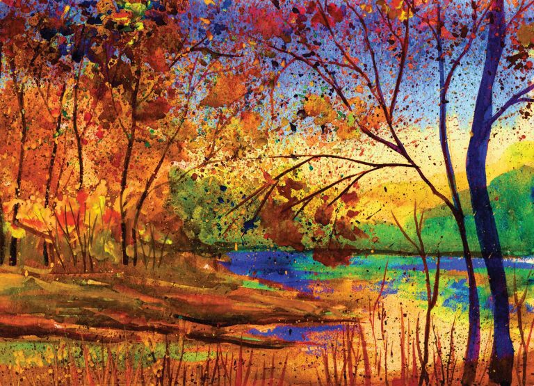 Tapeta Podzimní malba Tapeta Podzimní malba