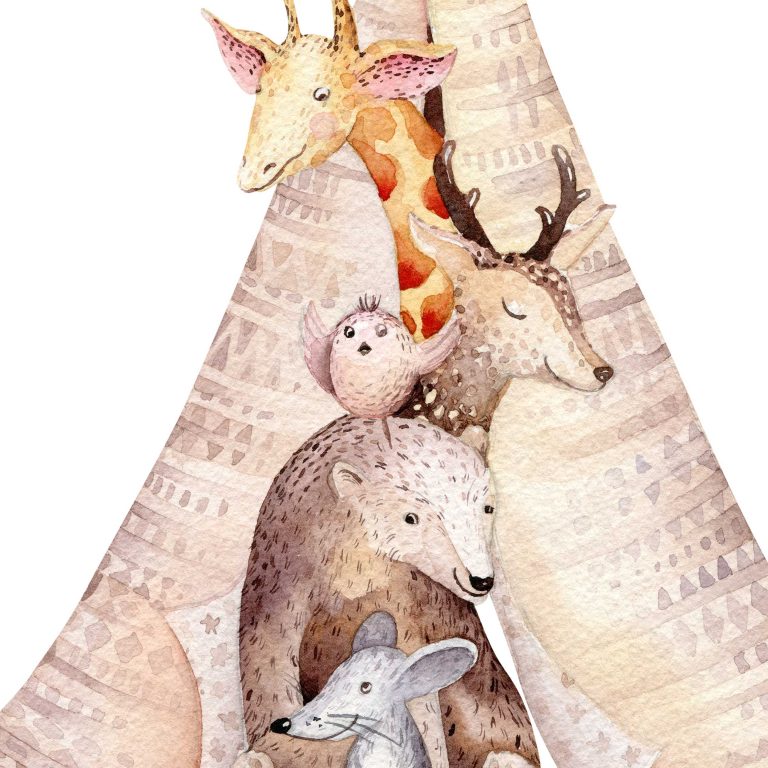 Obraz malovaná zvířátka Obraz malovaná zvířátka