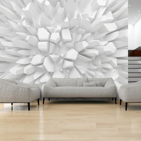3D Tapeta Rostoucí bílé krystaly SKLAD 3D Tapeta Rostoucí bílé krystaly SKLAD