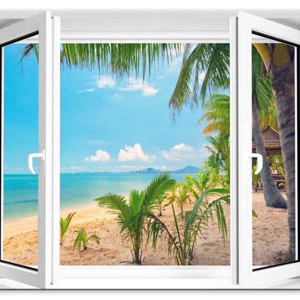 Obraz Okno do tropické pláže Obraz Okno do tropické pláže