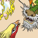 Tapeta čínský drak a Fénix Tapeta čínský drak a Fénix