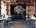 Tapeta Černobílý lev Tapeta Černobílý lev